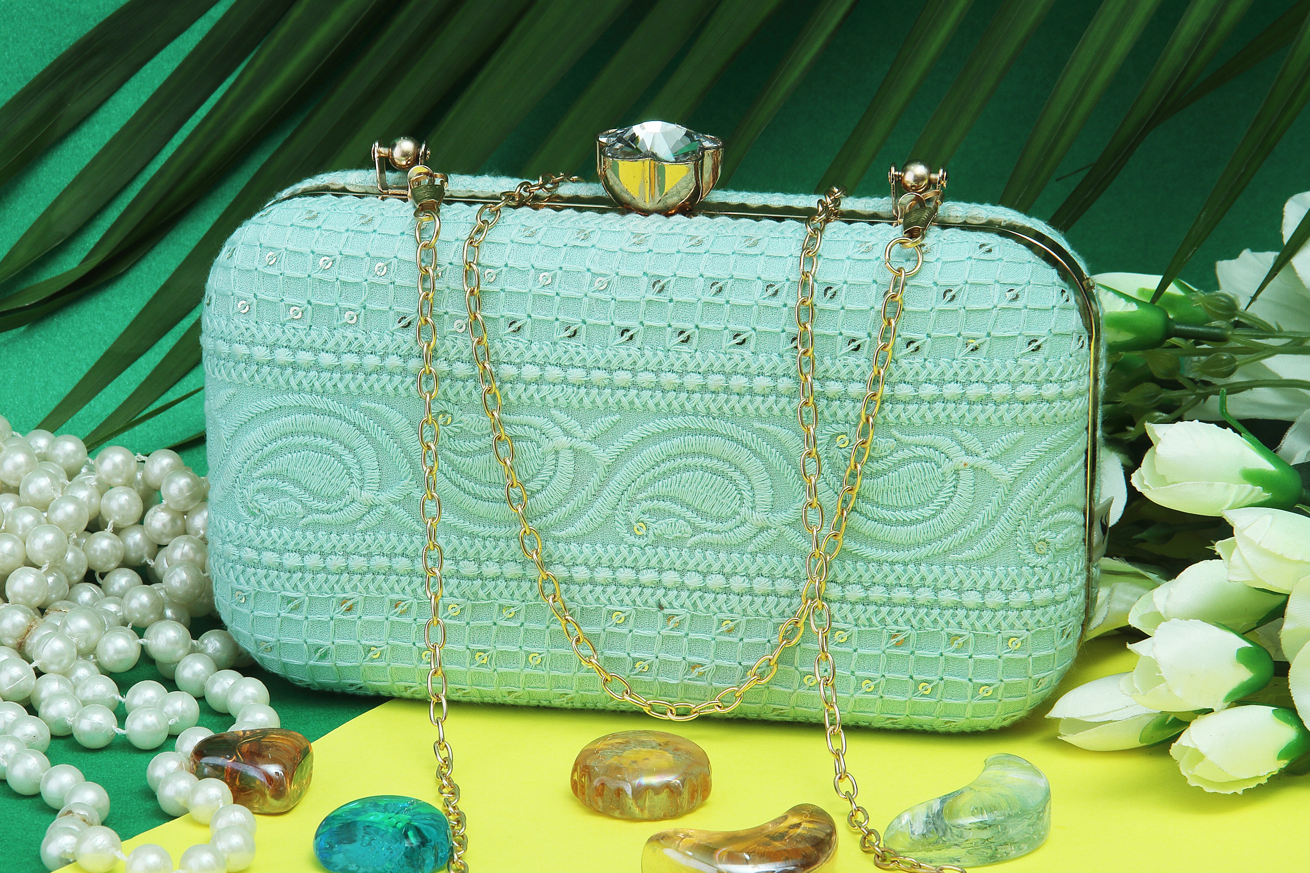 Chikan Clutches, lucknowi chikan, women lucknowi chikan suits, clutches, unique cluthes for ladies, small clutch purse, unique clutch bags, clutch bags