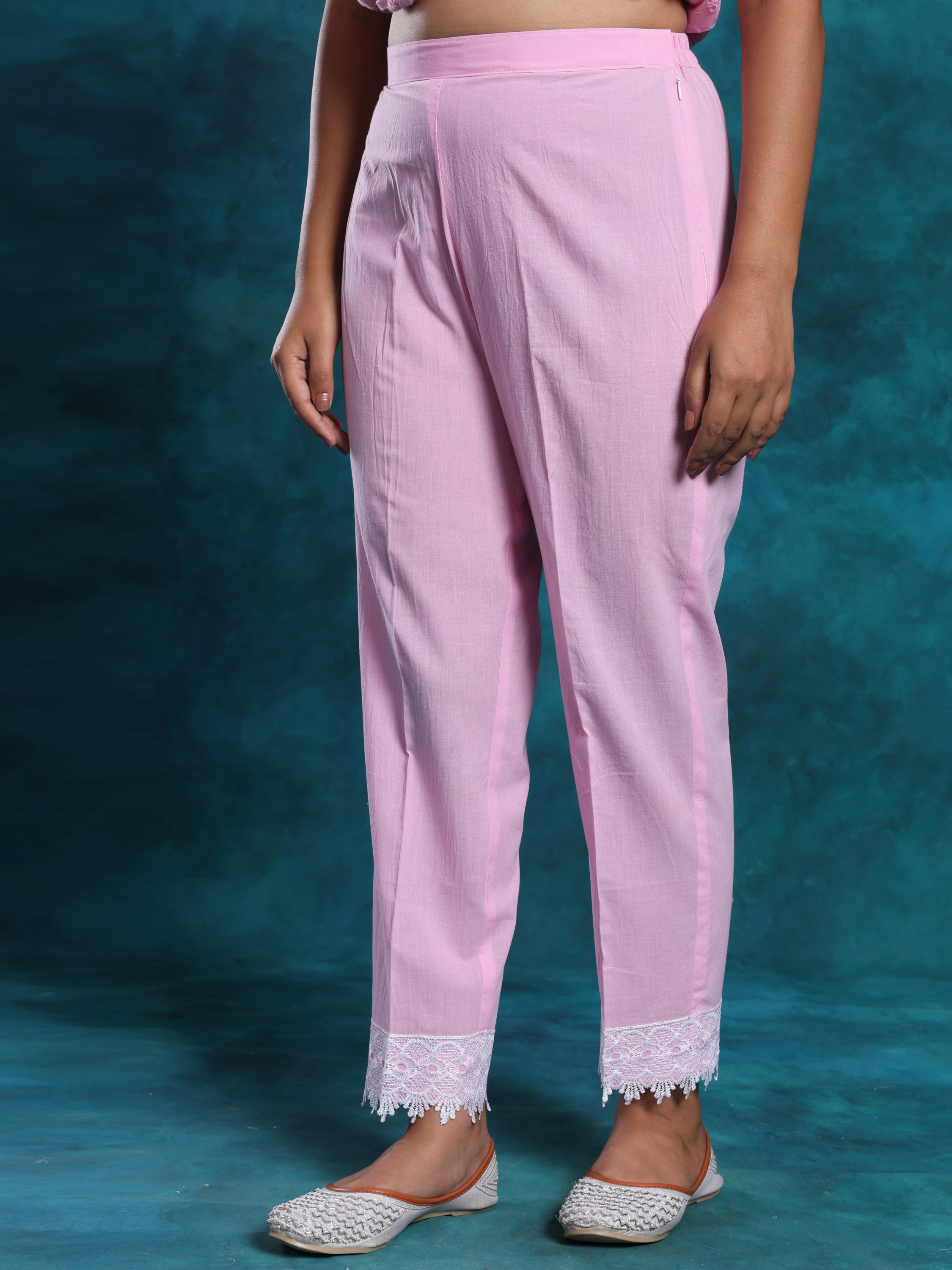 Pure Cotton Crochet Pakistani Style Schiffly Chikan Suit