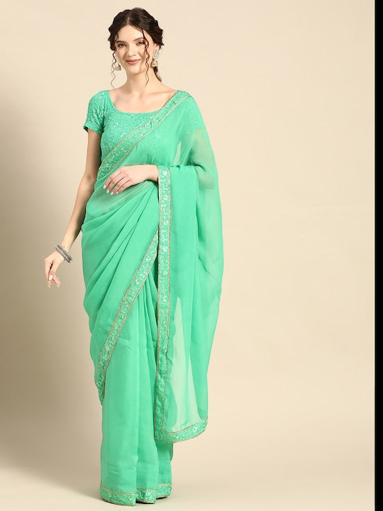 organza sarees, designed by saadgi , alia bhatt inspired saree, party wear sarees, organza sarees, chicken, chickenkari, chicken saree, lucknowi chikankari saree, saree