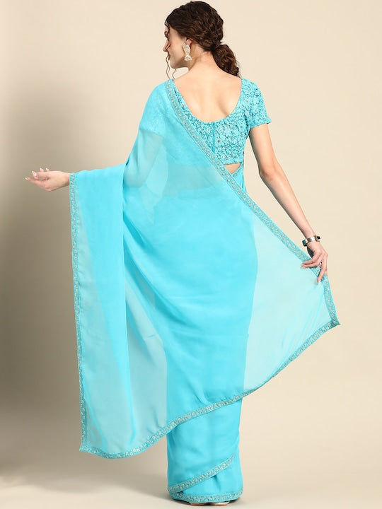 white organza saree,ombre organza saree, organza embroidery saree online, rising border saree, multicolour organza saree,organza zardosi saree,chikankari sarees,saree for farewell party,myntra saree party wear,saree for women party wear, party wear sarees, organza sarees, chicken, chickenkari, chicken saree, lucknowi chikankari saree, saree